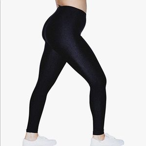 NWOT American Apparel Black Nylon Tricot Leggings